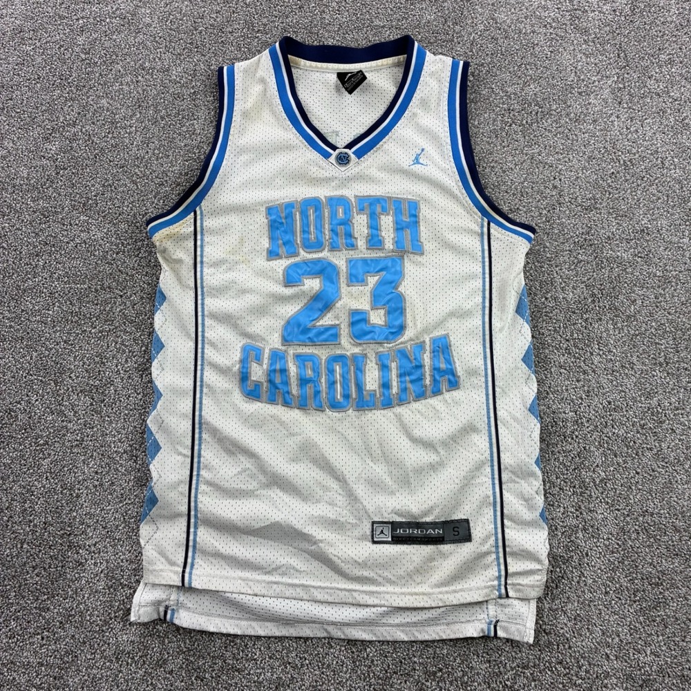 Jordan North Carolina Tar Heels Basketball Jersey Mens S White Michael Jordan 23